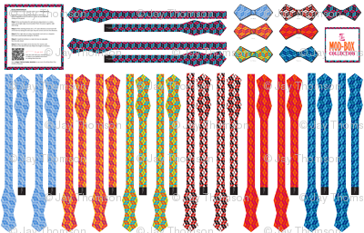 Mod Boxes - Cut & Sew 7 Bow Ties