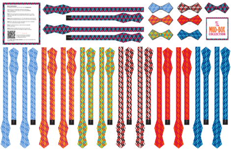 Mod Boxes - Cut & Sew 7 Bow Ties fabric by lavaguy on Spoonflower - custom fabric