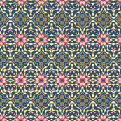 a floral tapestry