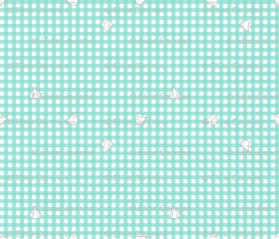 Garlic bulbs - plaid