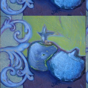 The blue pomegranates