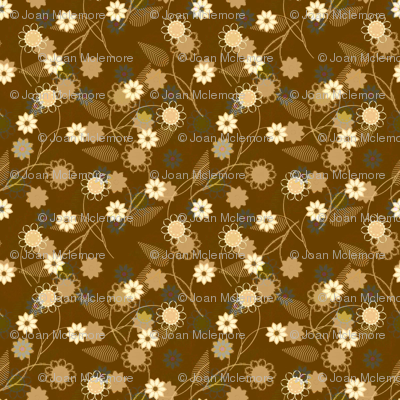 Petite ditsy brown
