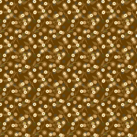 Petite ditsy brown fabric by joanmclemore on Spoonflower - custom fabric