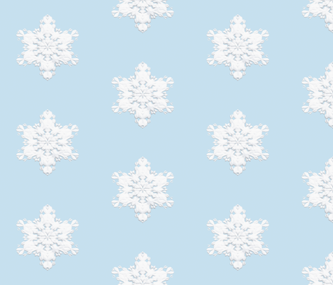 White Snowflake 1 fabric by animotaxis on Spoonflower - custom fabric