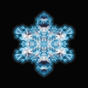 Blue Flame Snowflake 1