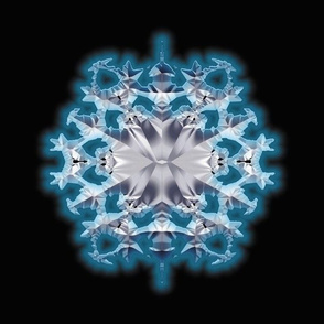 Blue Flame Snowflake 2
