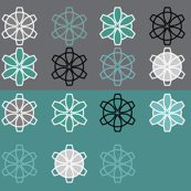Retro Geometric Snowflakes