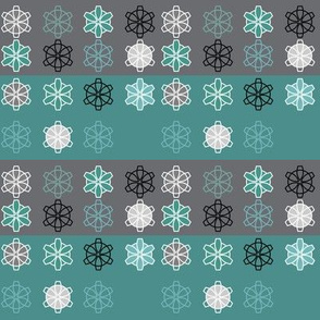 Retro Geometric Snowflakes