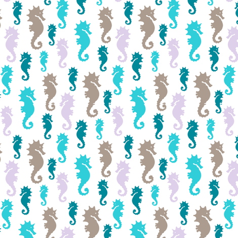 Manini marine seahorse fabric by paintedstudio on Spoonflower - custom fabric
