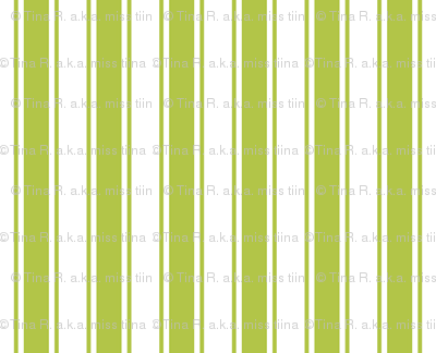 ticking stripes lime green and white