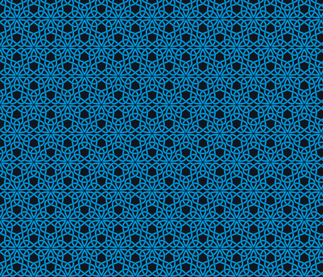 Triangle Knot Blue and Black fabric by shala on Spoonflower - custom fabric