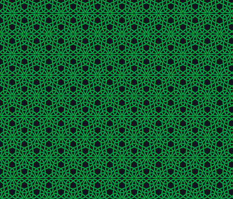 Triangle Knot Green and Black fabric by shala on Spoonflower - custom fabric