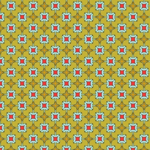 Xmas Lounge Tiles Green and Blue