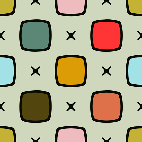 Xmas Lounge Multi Square Dots Light fabric by jumeaux on Spoonflower - custom fabric