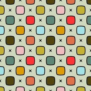 Xmas Lounge Multi Square Dots Light