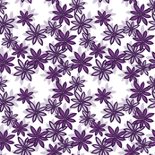 Random Flower Pattern in layers - purple shades