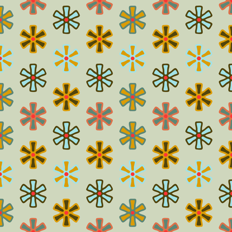 Xmas Lounge Twinkles on Light Green fabric by jumeaux on Spoonflower - custom fabric