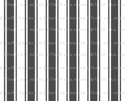 ticking stripes dark grey and white