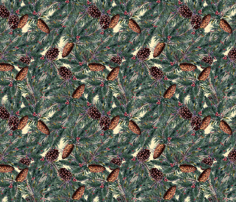 Evergreens fabric by annacole on Spoonflower - custom fabric
