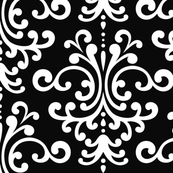 damask lg black and white