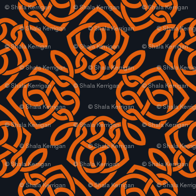 Square Knot Orange and Black