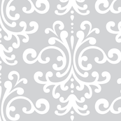 damask lg light grey and white