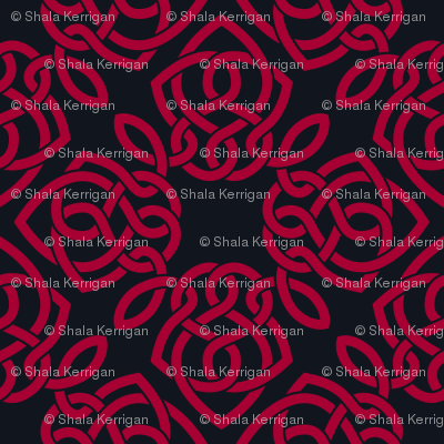 Square Knot Red and  Black