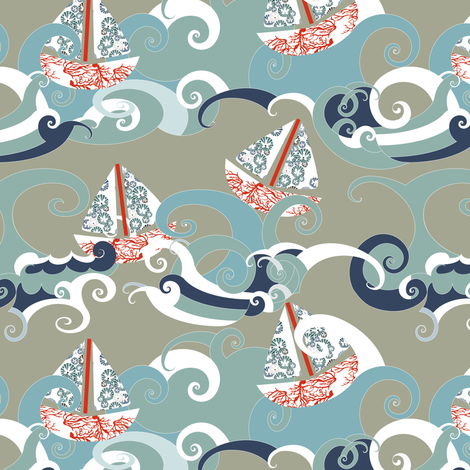 Stormy Sea Boats