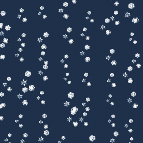 Cascading Snowflakes 1 fabric by animotaxis on Spoonflower - custom fabric
