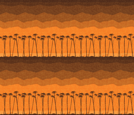 tiki_beach_orange fabric by jwitting on Spoonflower - custom fabric