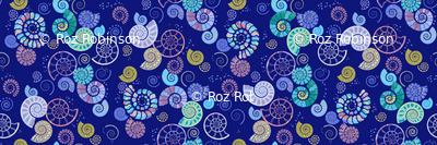 ammonites ditsy blue