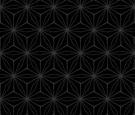  Black in gray fabric by raindrop on Spoonflower - custom fabric