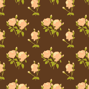 French Rose Paper Cut Out in Peach