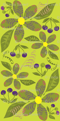 Flowers,Ferns&BerriesonPeridot