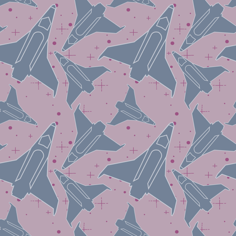 Rocketships fabric by gillianmariel on Spoonflower - custom fabric