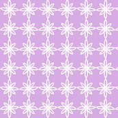 Simple Flower Pattern in Lavender and White