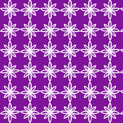 Simple Flower Pattern in Purple and White