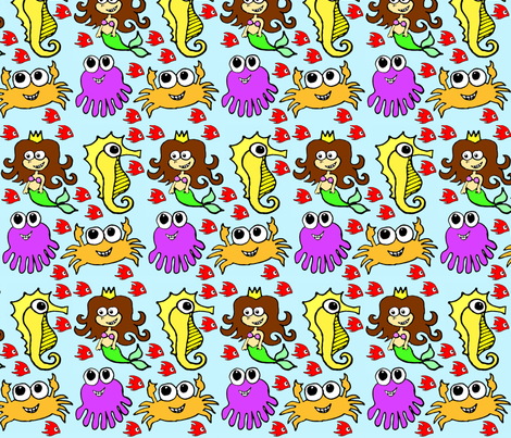 Under The Sea fabric by theunicornandthewasp on Spoonflower - custom fabric