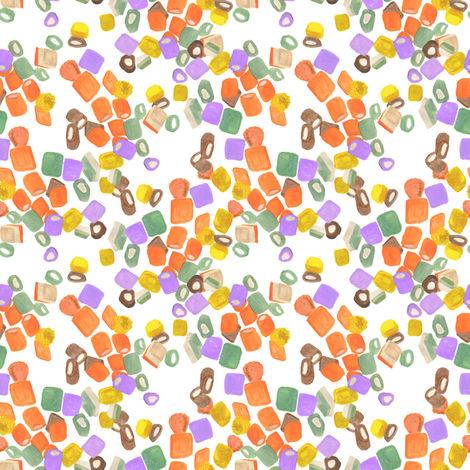 Dolly Mixtures Scattered fabric by hlbyatt on Spoonflower - custom fabric