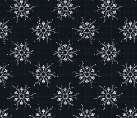 butterflakes_BLACK fabric by glimmericks on Spoonflower - custom fabric