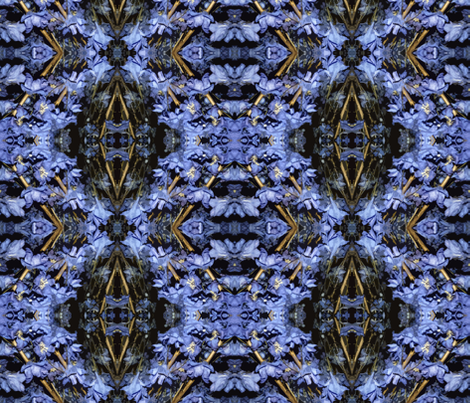 Dried Blue Flowers fabric by susaninparis on Spoonflower - custom fabric