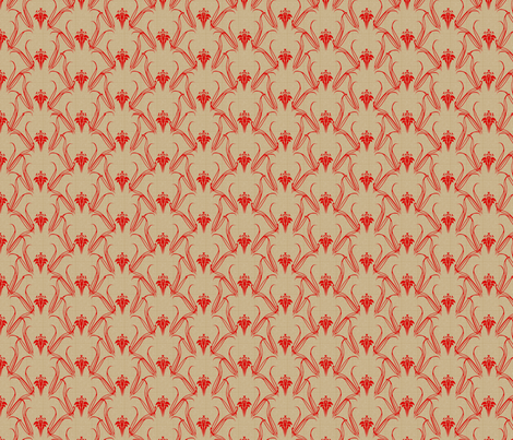 LILLIEs_flame_on_beige fabric by glimmericks on Spoonflower - custom fabric