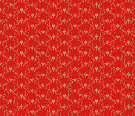 LILLIEs_BEIGE_ON_FLAME fabric by glimmericks on Spoonflower - custom fabric