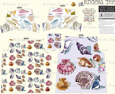 cestlaviv shell print on Riviera TEE pattern