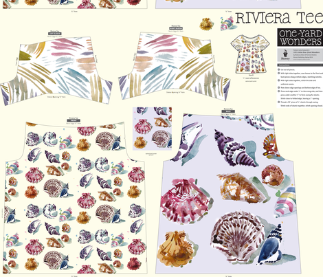 cestlaviv shell print on Riviera TEE pattern fabric by cest_la_viv on Spoonflower - custom fabric