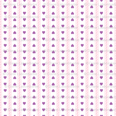 Carousel Ponies -  Coordinating  Hearts Stripe