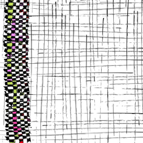 Tea Towel Black & White Checks 