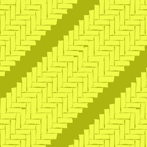 diagonal woven herringbone- lime zest