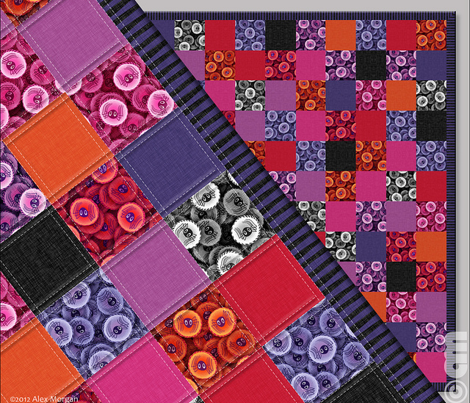 Candied Spider Cheater Quilt