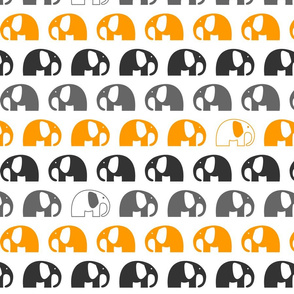 elephants_6cm_3row_orange grey charcoal